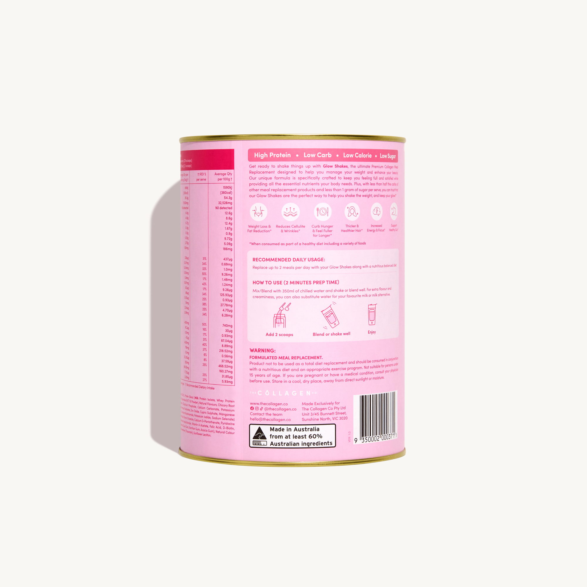 Strawberry Milkshake Collagen Meal Replacement - 756g