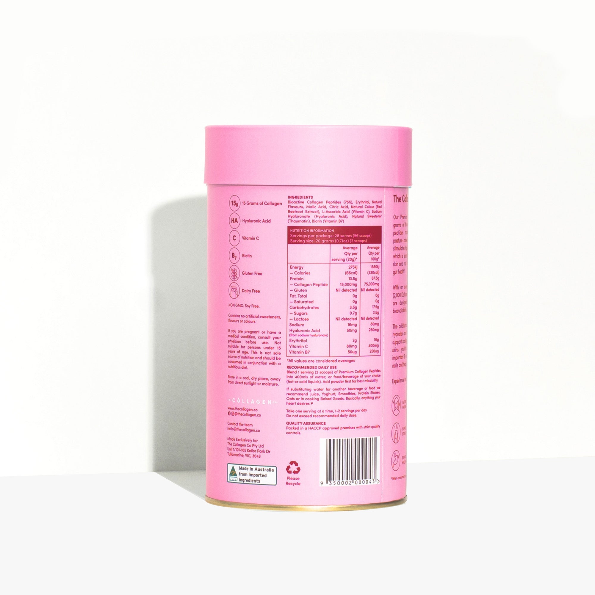 Strawberry Watermelon Collagen Powder - 560g - The Collagen Co.