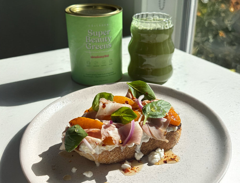 Hot Honey Peach Toast