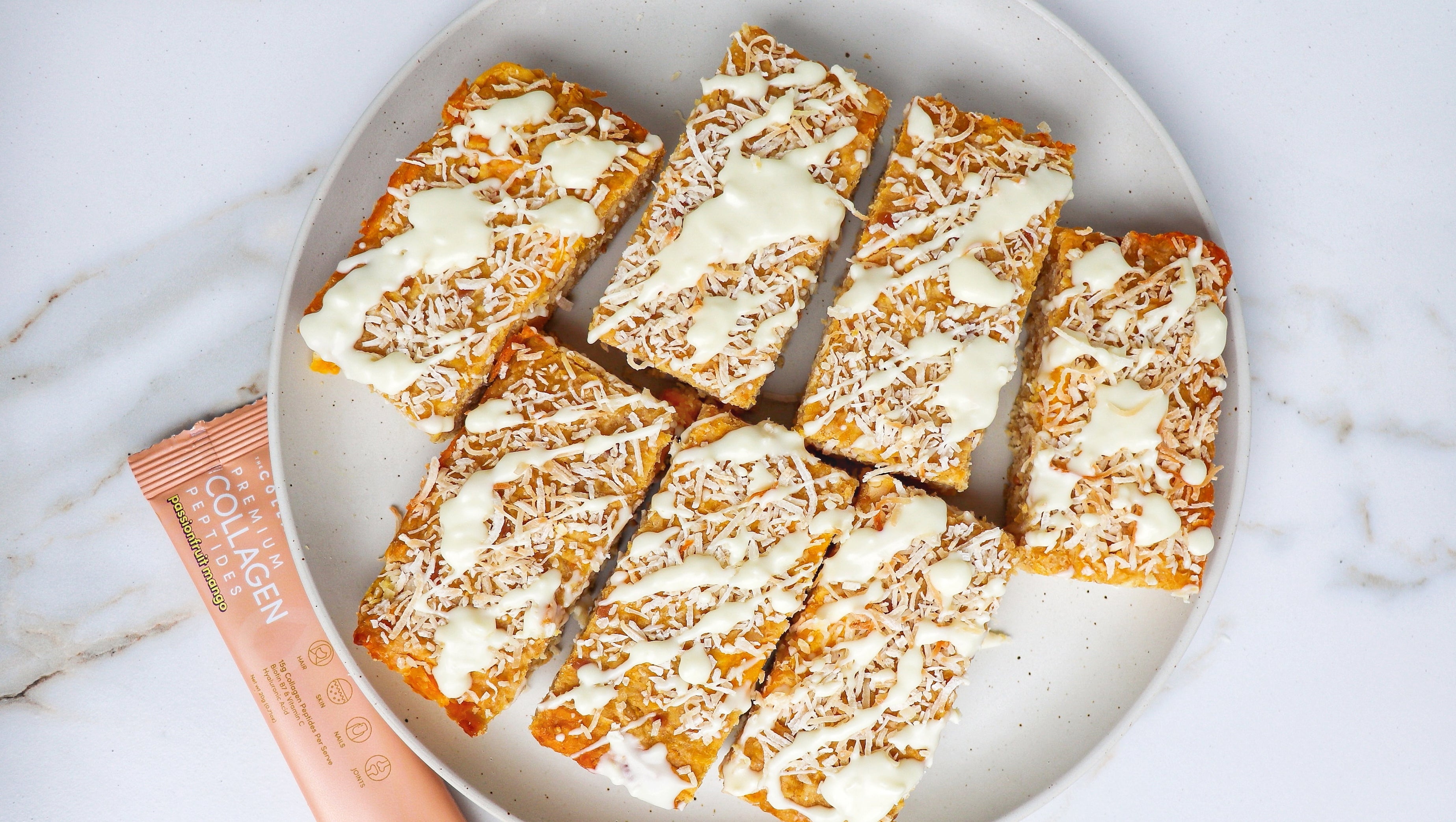 Mango coconut oatmeal bars