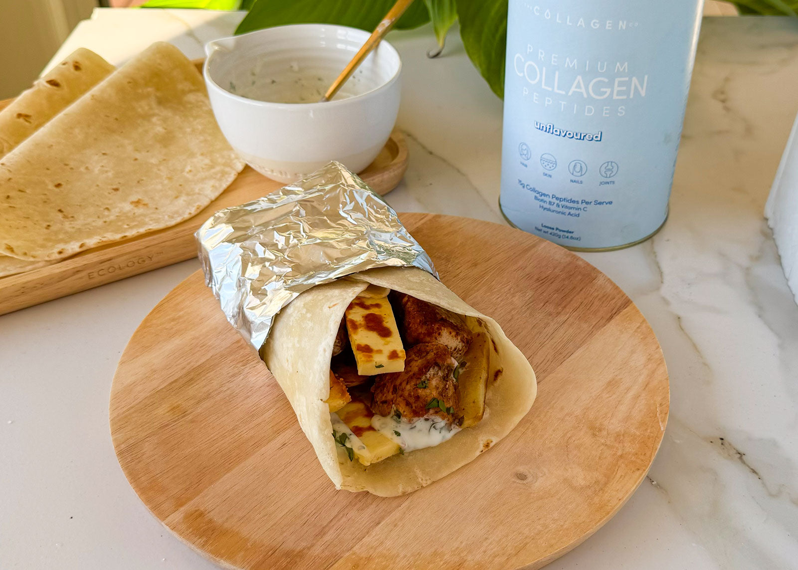 Chicken Halloumi Wraps