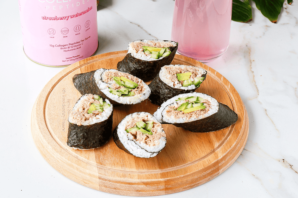 Easy Tuna Cucumber Sushi Rolls - The Collagen Co.
