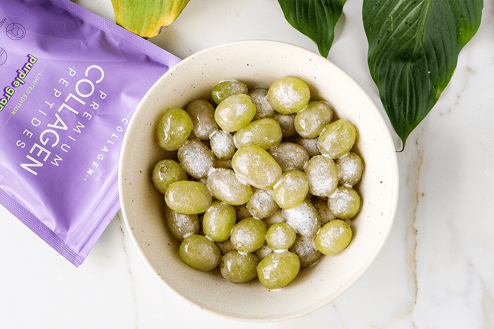 Frozen Sour Candy Grapes - The Collagen Co.