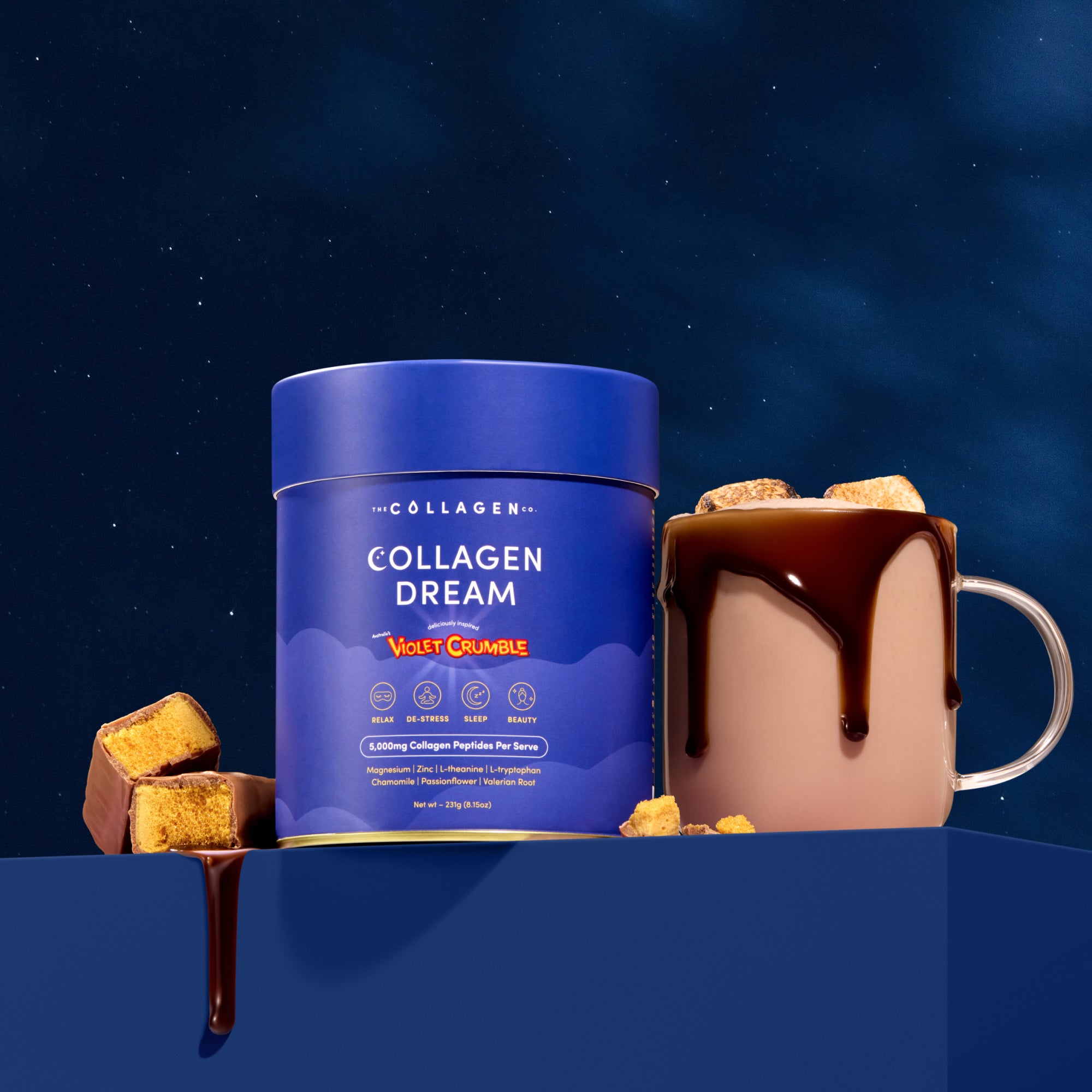Violet Crumble Collagen Dream Advanced Sleep Formula Hot Chocolate - 231g