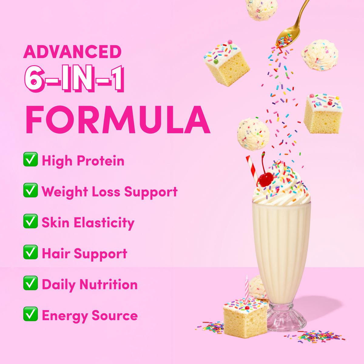 Birthday Cake Collagen Meal Replacement - 756g