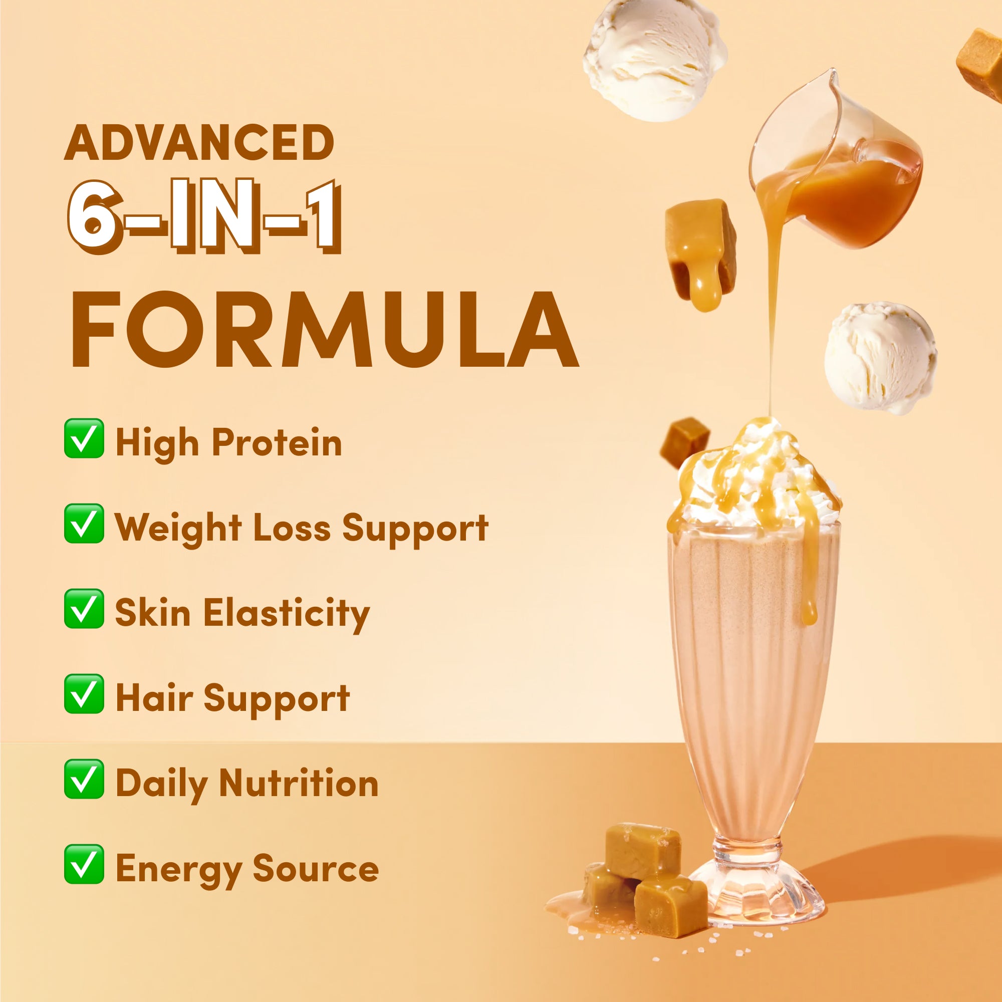 Salted Caramel Milkshake Collagen Meal Replacement - 756g