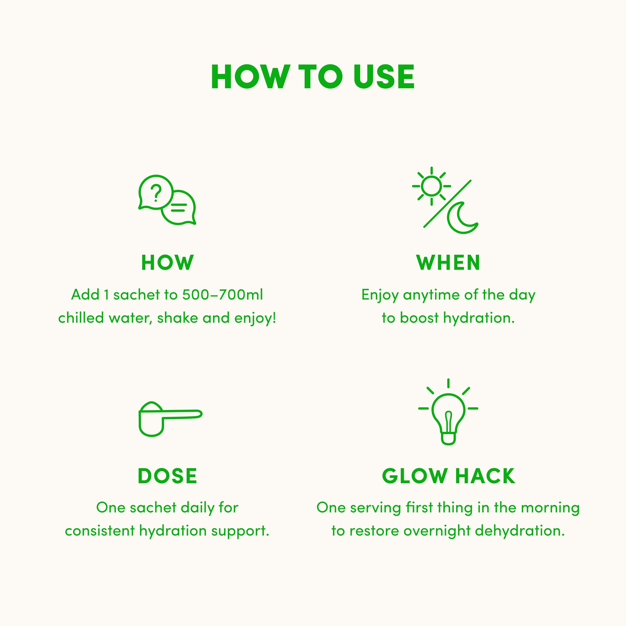 Lemon Lime Hydraglow Collagen Electrolytes Sachets - 210g