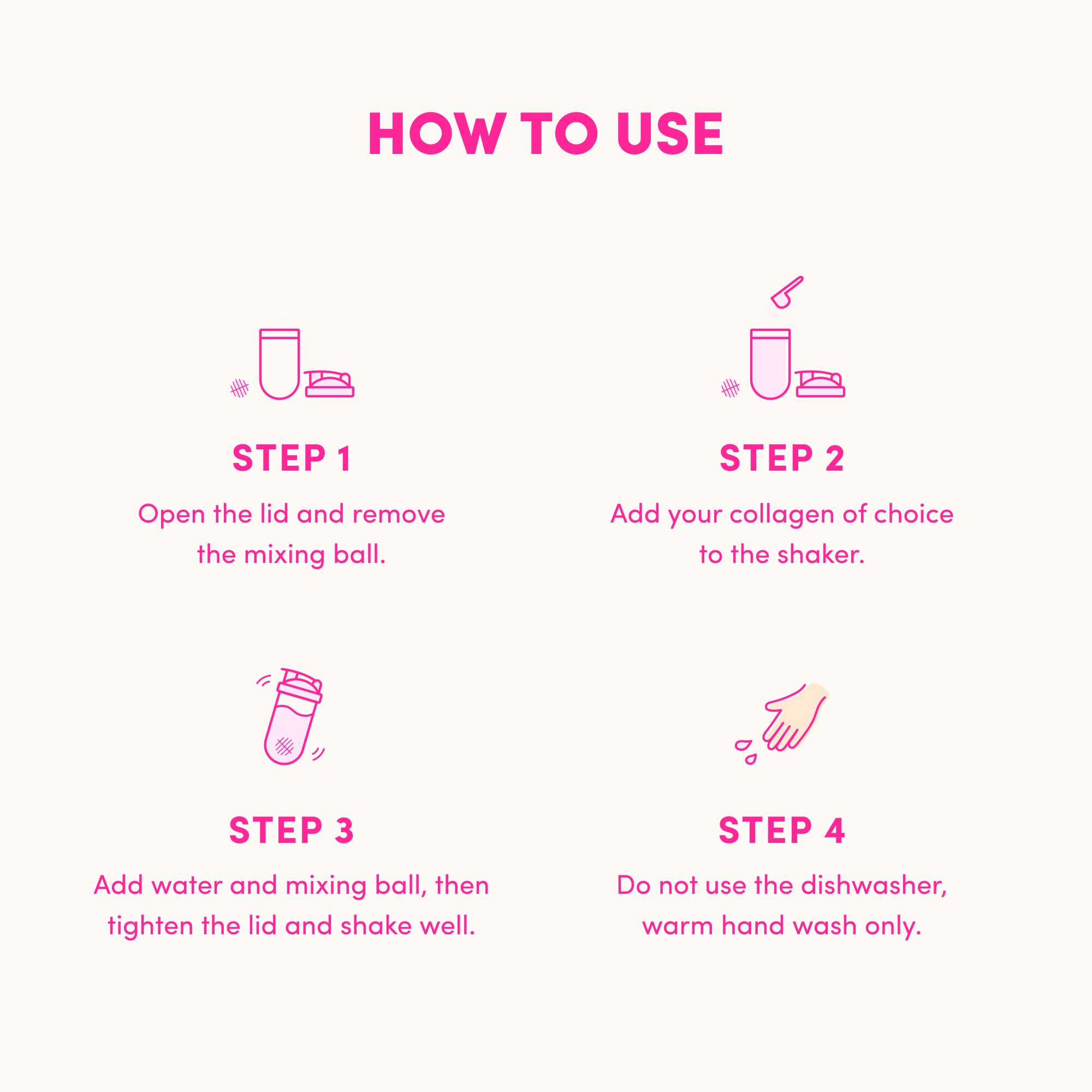 Pink Collagen Protein Shaker - 600ml