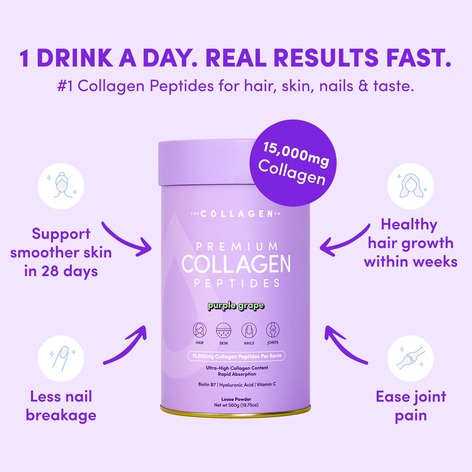 Purple Grape Collagen Powder - 560g