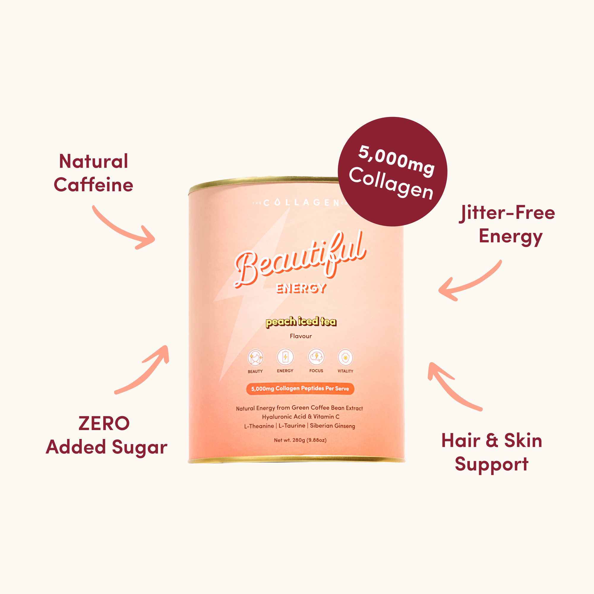 Peach Iced Tea Beautiful Energy - 280g﻿﻿