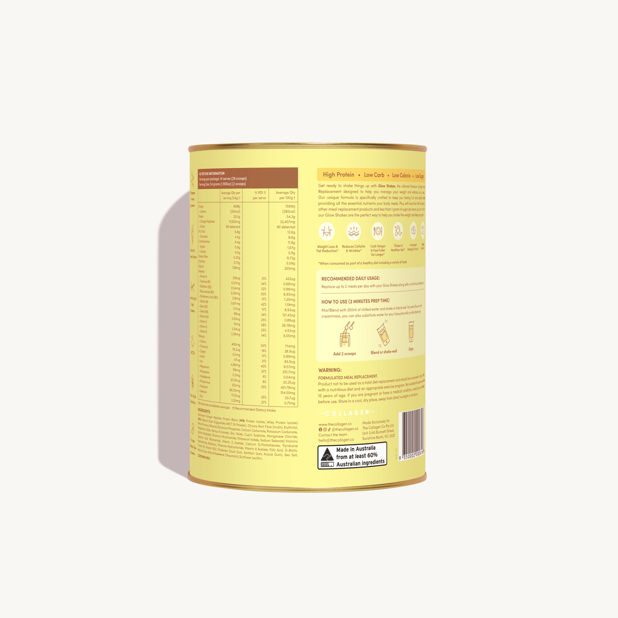 Banana Milkshake Collagen Meal Replacement - 756g