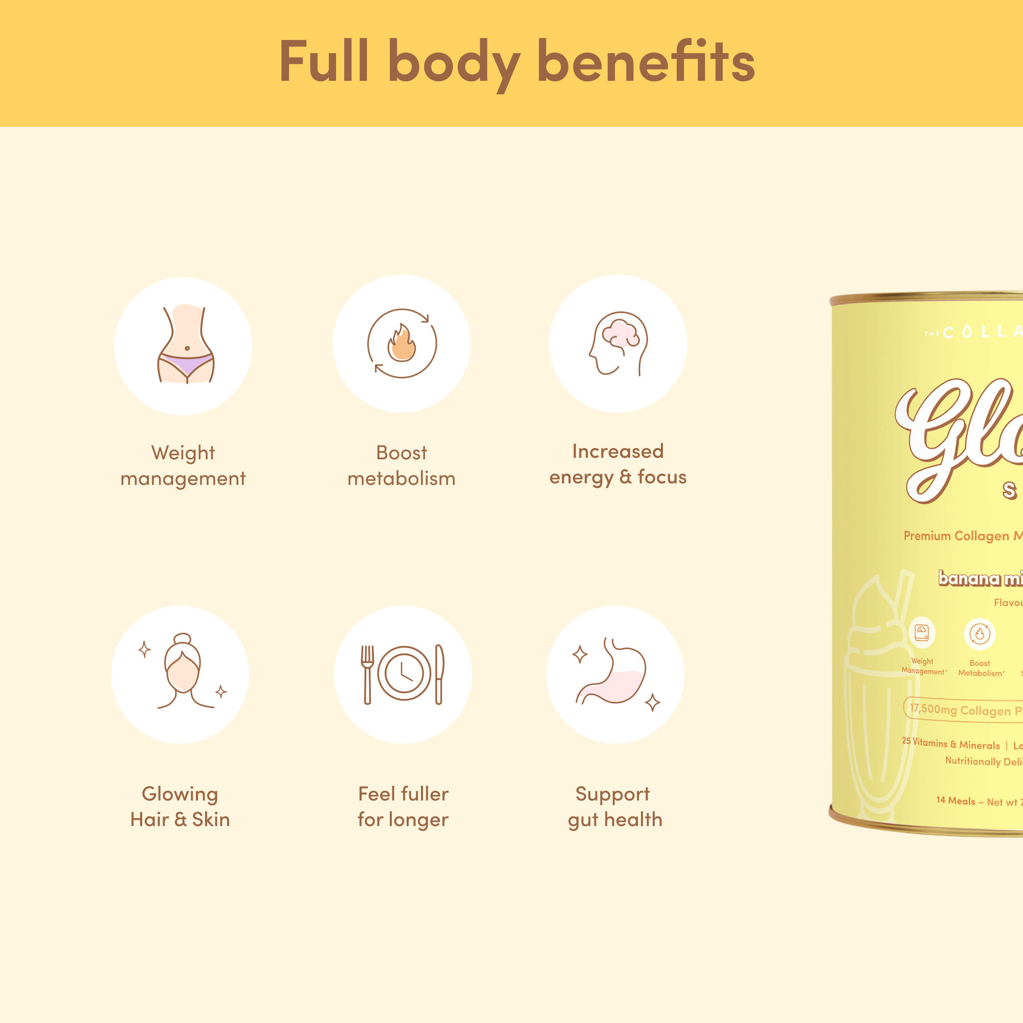 Banana Milkshake Collagen Meal Replacement - 756g