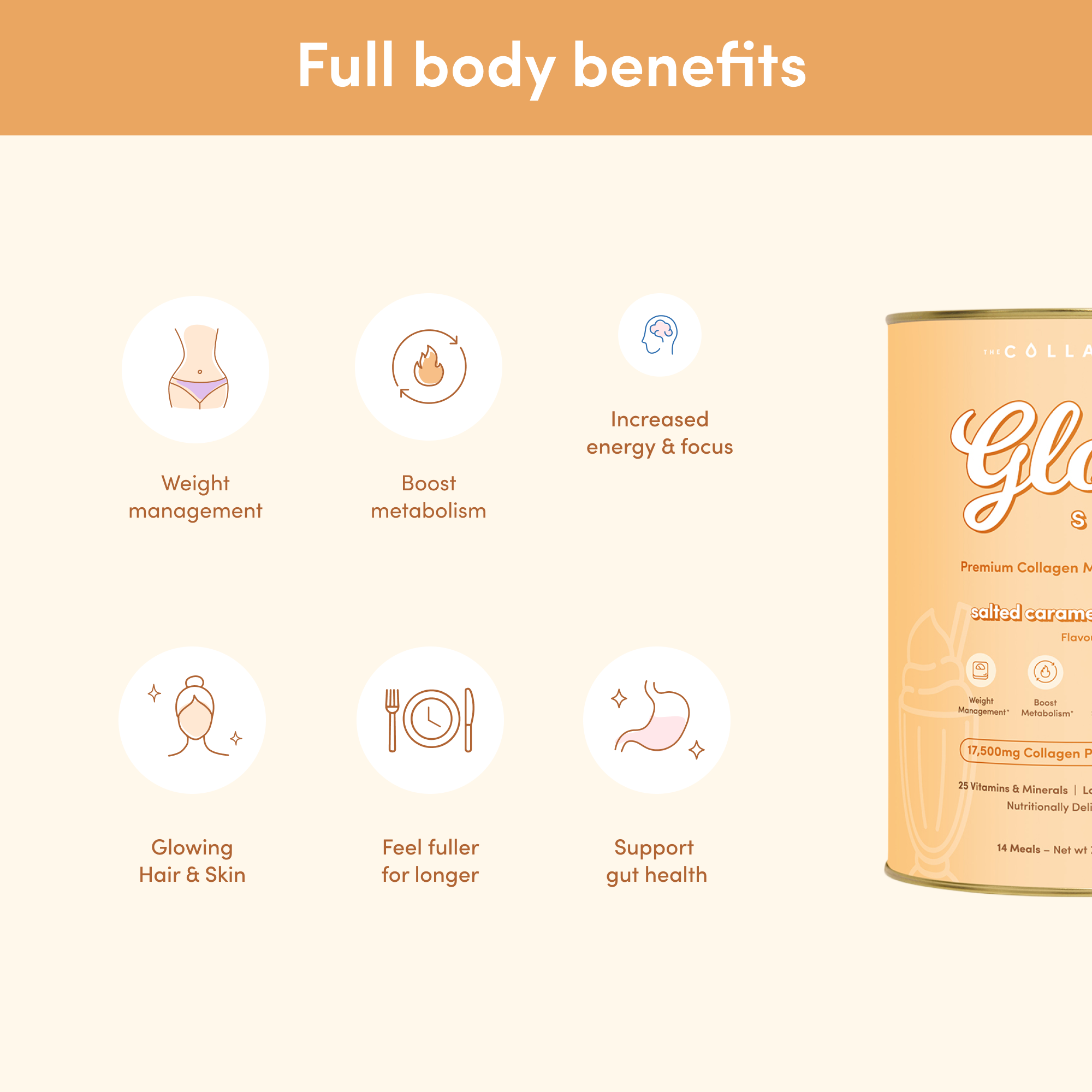 Salted Caramel Milkshake Collagen Meal Replacement - 756g