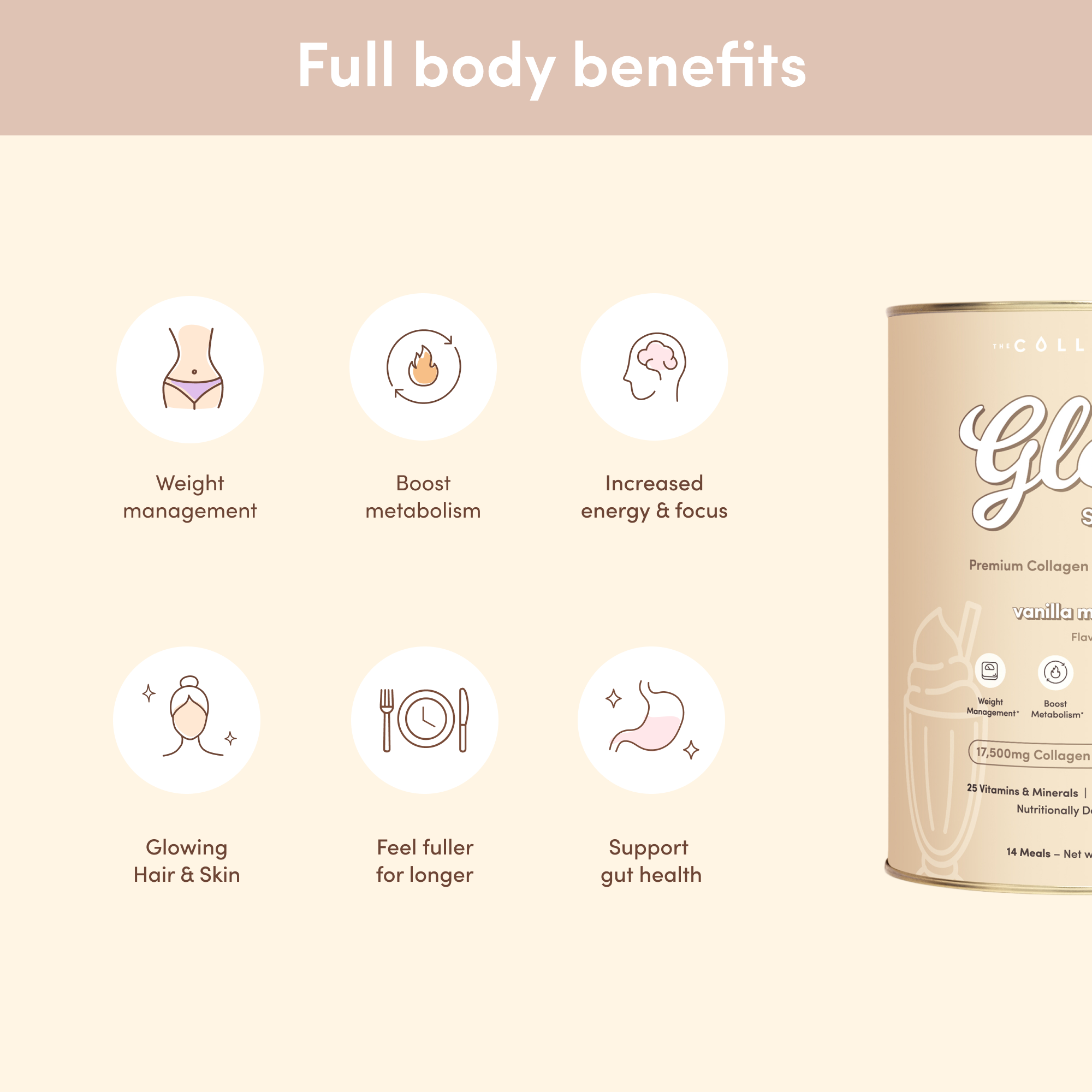 Vanilla Milkshake Collagen Meal Replacement - 756g