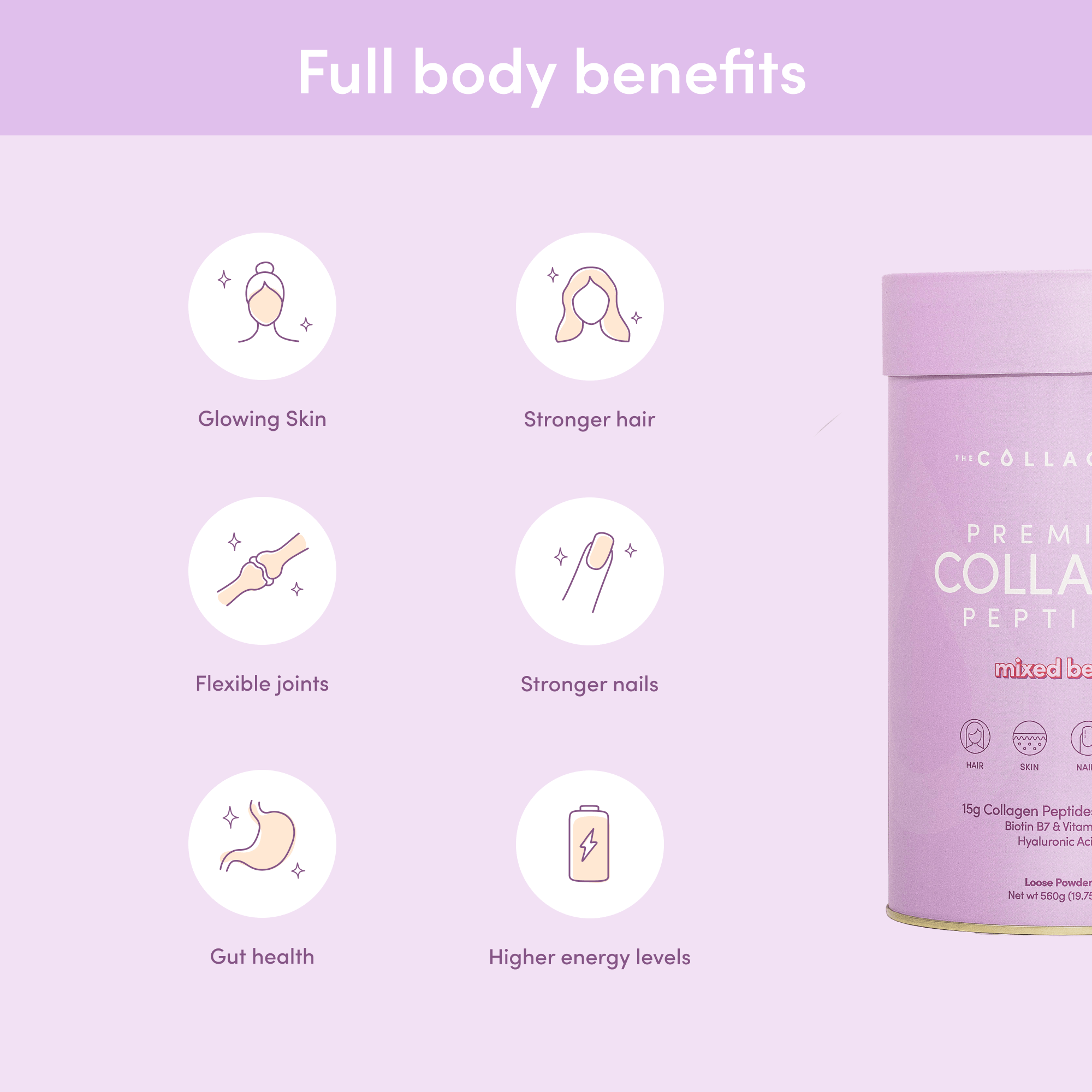 Mixed Berry Collagen Powder - 280g - The Collagen Co.