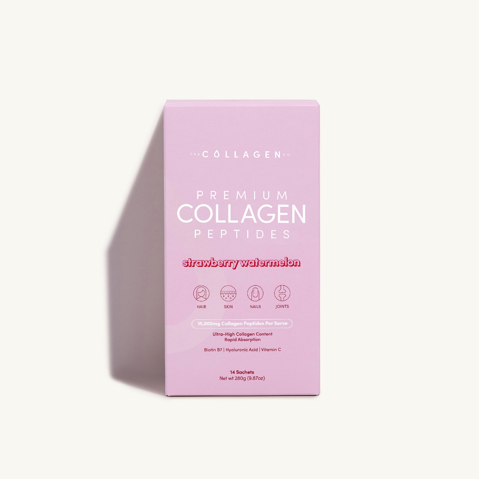 Strawberry Watermelon Collagen Sachets - 280g - The Collagen Co.